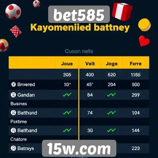 Comparativo de jogos oferecidos pelo bet585